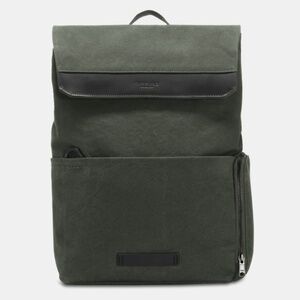 Timbuk2 Foundry Laptop Backpack Dark Green Waxed Canvas with Leather
